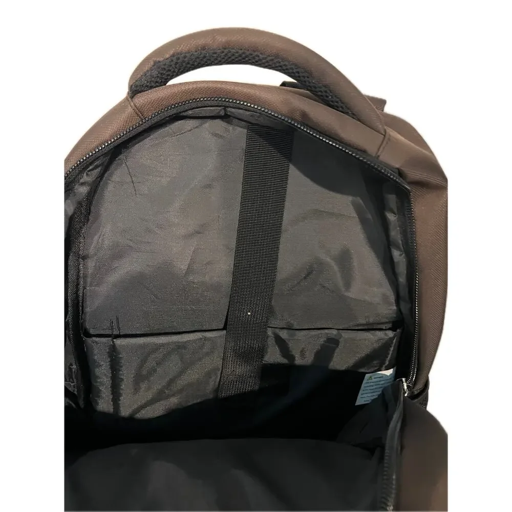Sport Brand Faux Leather Computer Backpack